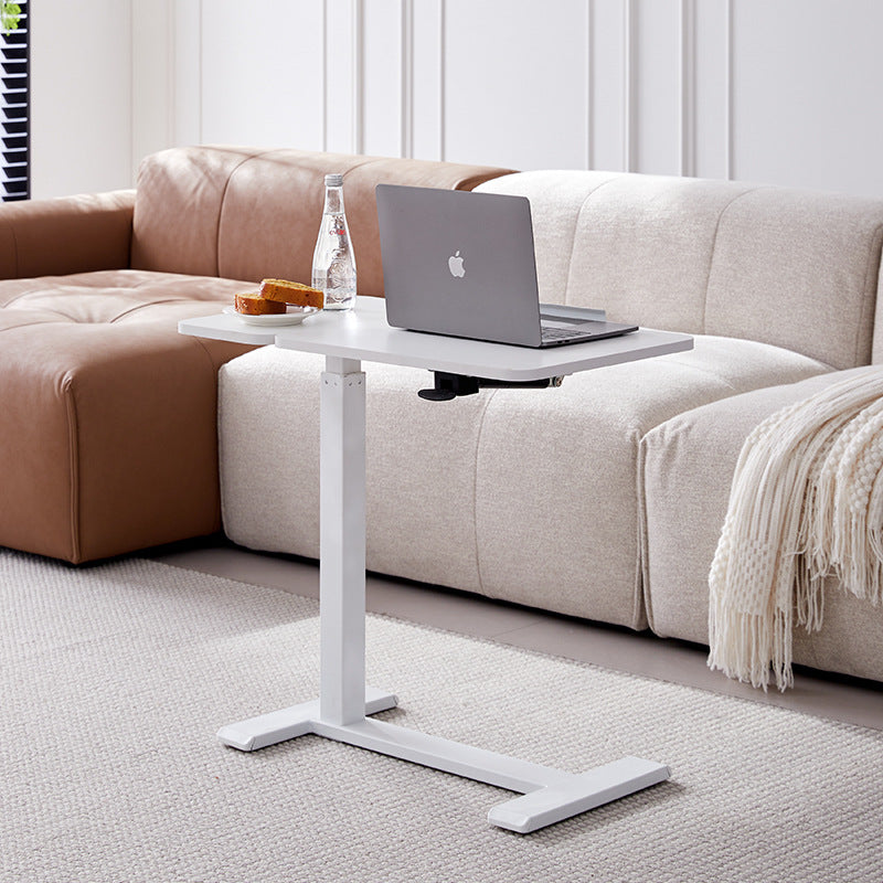 Moderner minimalistischer rechteckiger höhenverstellbarer Schreibtisch aus mitteldichter Faserplatte und Eisen, 1-stufig, für das Home Office 