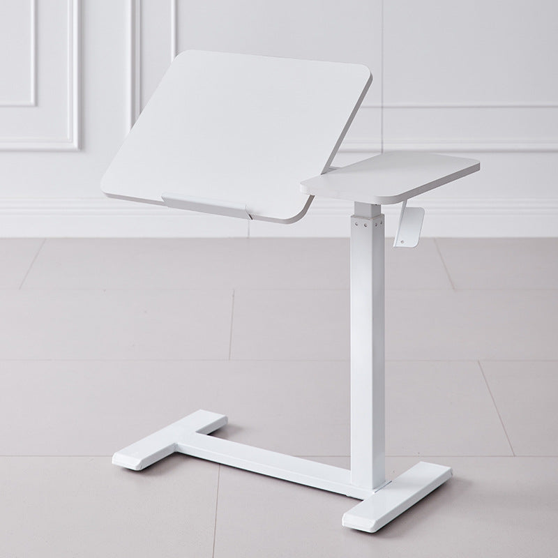 Moderner minimalistischer rechteckiger höhenverstellbarer Schreibtisch aus mitteldichter Faserplatte und Eisen, 1-stufig, für das Home Office 