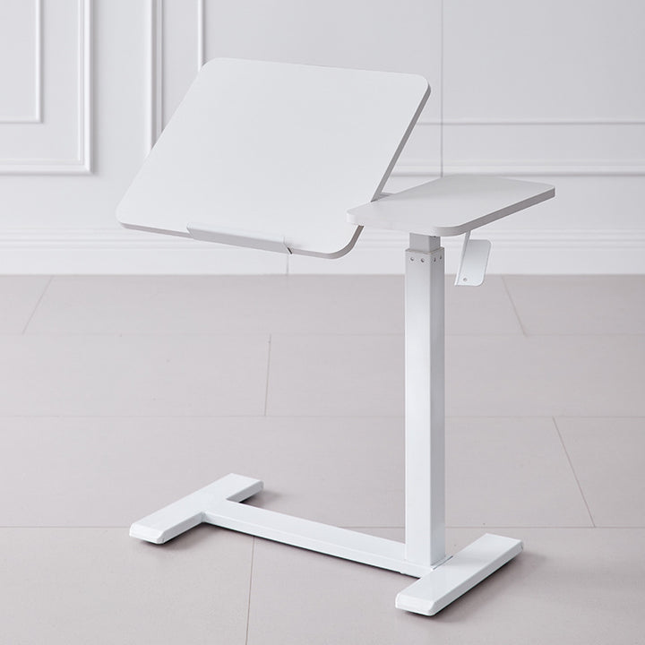 Moderner minimalistischer rechteckiger höhenverstellbarer Schreibtisch aus mitteldichter Faserplatte und Eisen, 1-stufig, für das Home Office 