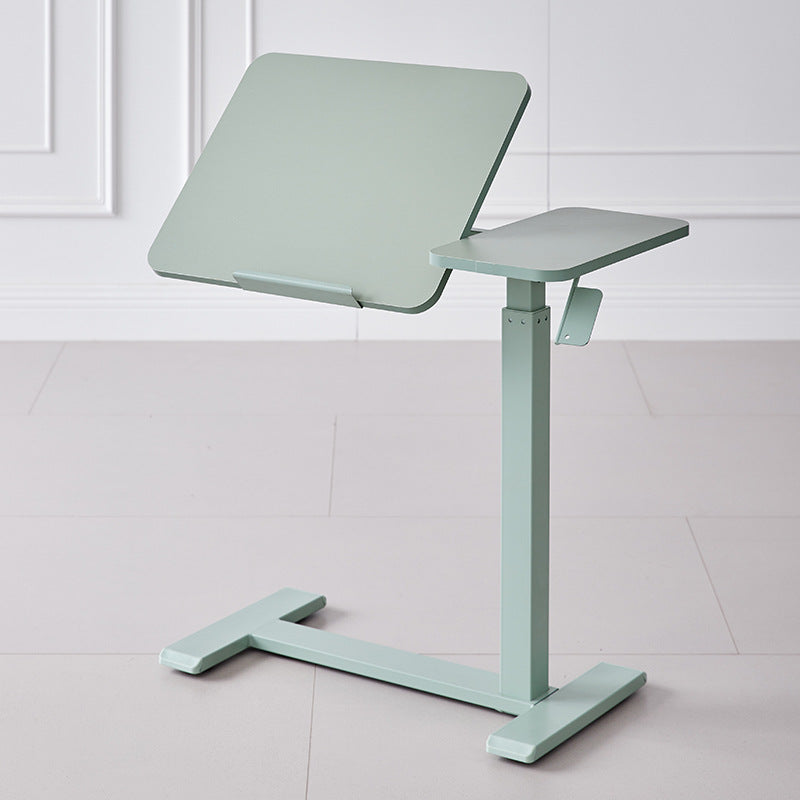 Moderner minimalistischer rechteckiger höhenverstellbarer Schreibtisch aus mitteldichter Faserplatte und Eisen, 1-stufig, für das Home Office 
