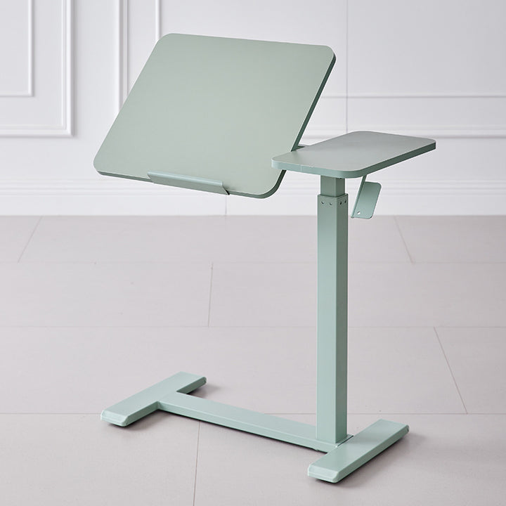 Moderner minimalistischer rechteckiger höhenverstellbarer Schreibtisch aus mitteldichter Faserplatte und Eisen, 1-stufig, für das Home Office 