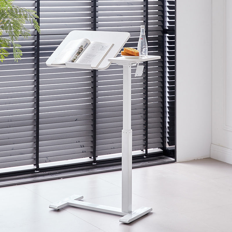Moderner minimalistischer rechteckiger höhenverstellbarer Schreibtisch aus mitteldichter Faserplatte und Eisen, 1-stufig, für das Home Office 