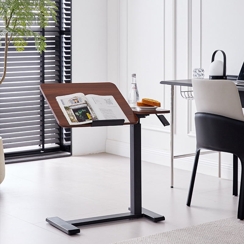 Moderner minimalistischer rechteckiger höhenverstellbarer Schreibtisch aus mitteldichter Faserplatte und Eisen, 1-stufig, für das Home Office 