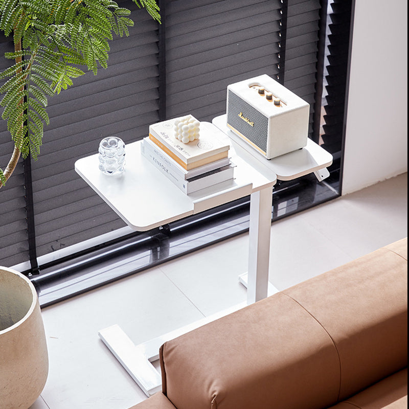 Moderner minimalistischer rechteckiger höhenverstellbarer Schreibtisch aus mitteldichter Faserplatte und Eisen, 1-stufig, für das Home Office 