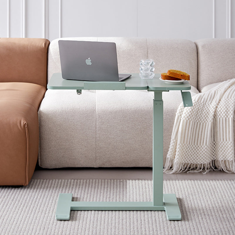 Moderner minimalistischer rechteckiger höhenverstellbarer Schreibtisch aus mitteldichter Faserplatte und Eisen, 1-stufig, für das Home Office 