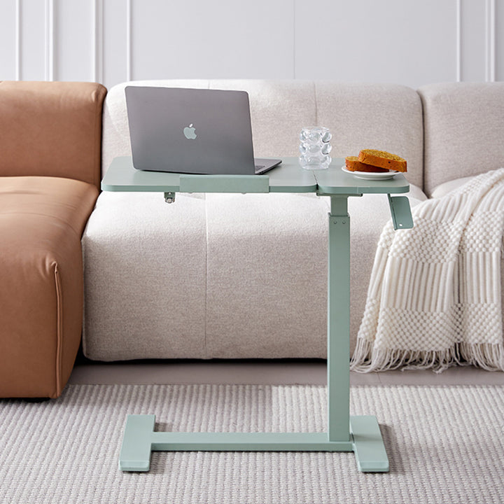 Moderner minimalistischer rechteckiger höhenverstellbarer Schreibtisch aus mitteldichter Faserplatte und Eisen, 1-stufig, für das Home Office 