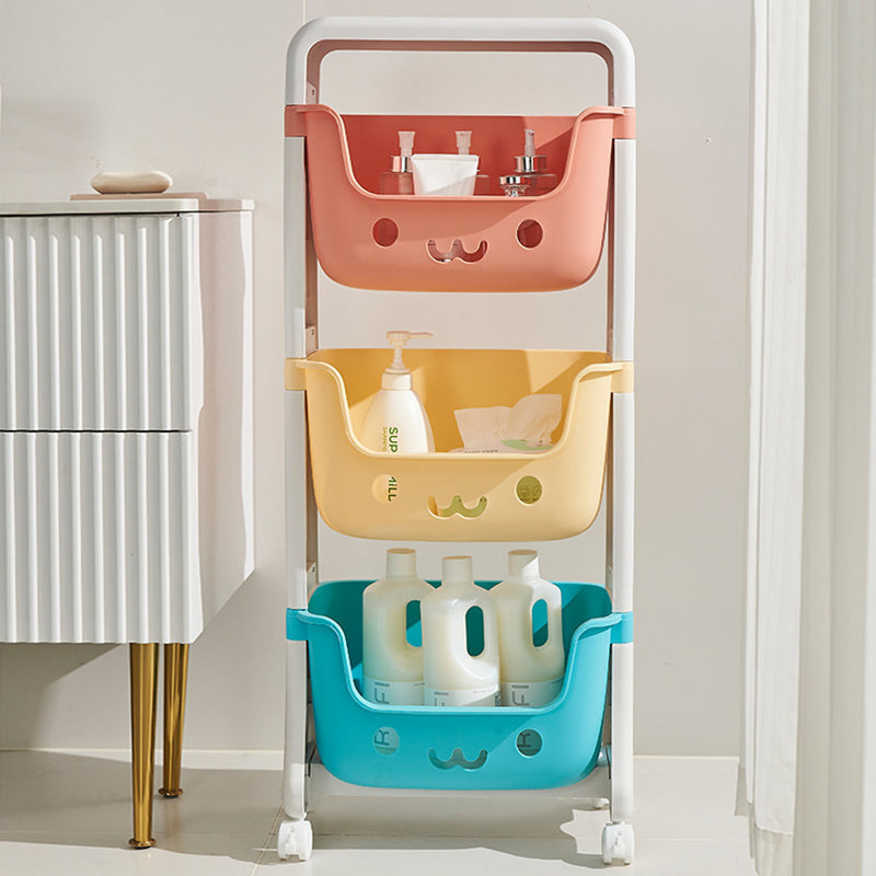 Contemporary Creative Rectangular Cat-Shaped Kids PP Storage Shelf 2/3/4 Tier For Living Room