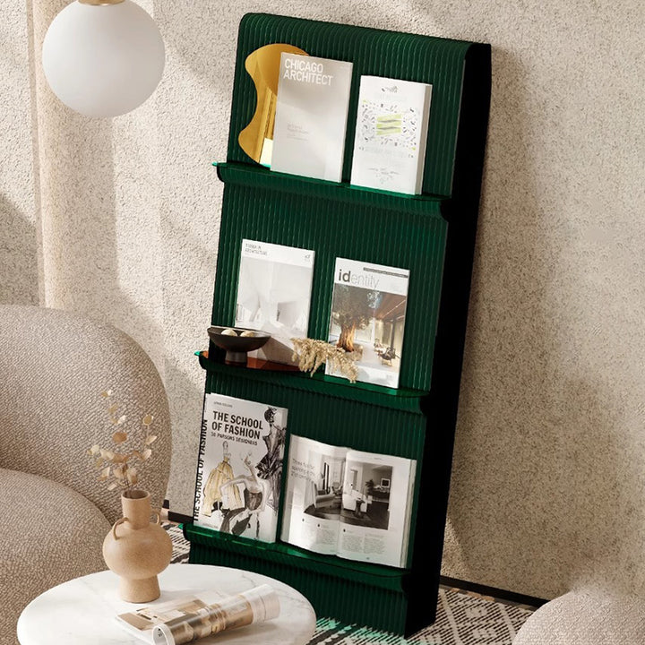 Moderner minimalistischer rechteckiger Kraftpapier-Acryl-Transport-Display-Rack 3-stufig für das Wohnzimmer 