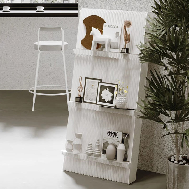 Moderner minimalistischer rechteckiger Kraftpapier-Acryl-Transport-Display-Rack 3-stufig für das Wohnzimmer 