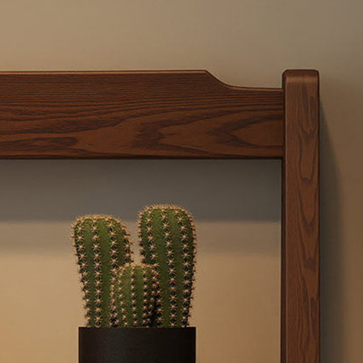 Modern Minimalist Rectangular Ladder Pine Wood Display Rack 4-Tier For Living Room