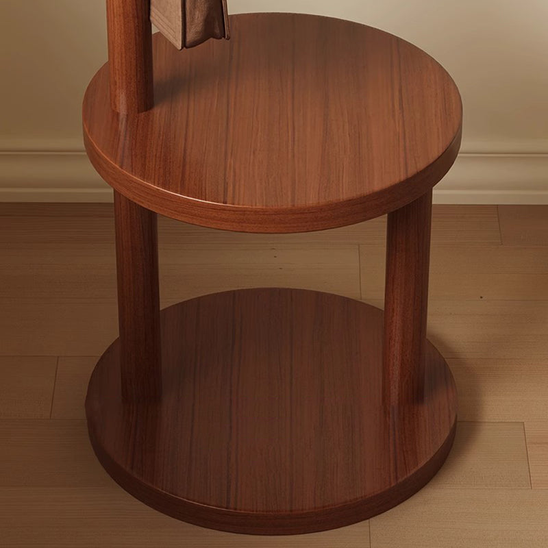 Modern Minimalist Tree-Shaped Cylindrical Round Pine Wood Medium Density Fiberboard Hall Tree For Bedroom &amp; Entryways