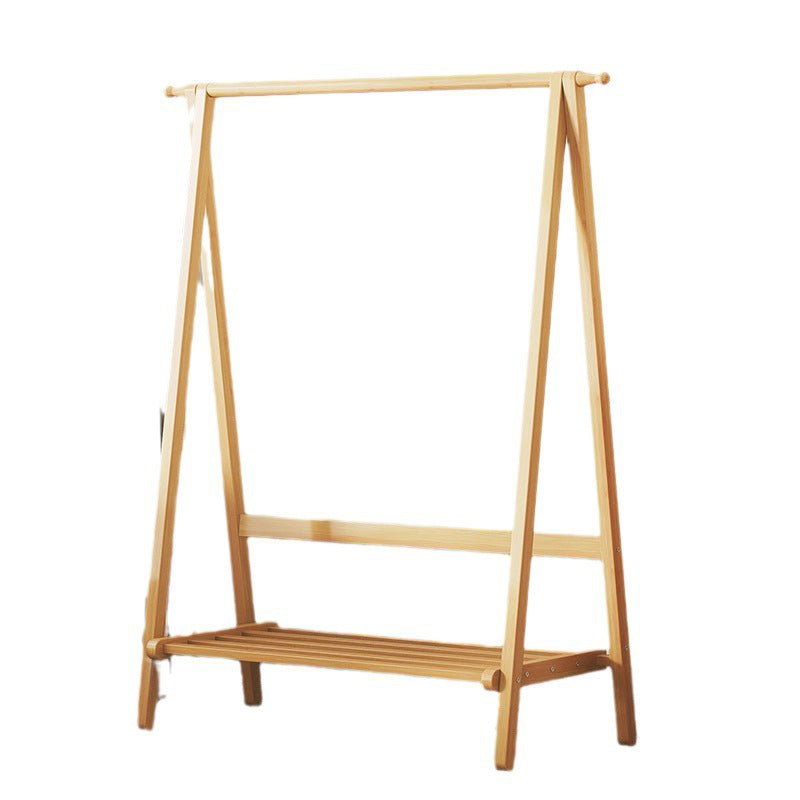 Arbre à vêtements hall moderne scandinave rectangulaire triangulaire en bambou, 1/2 niveau, pour chambre et entrées 