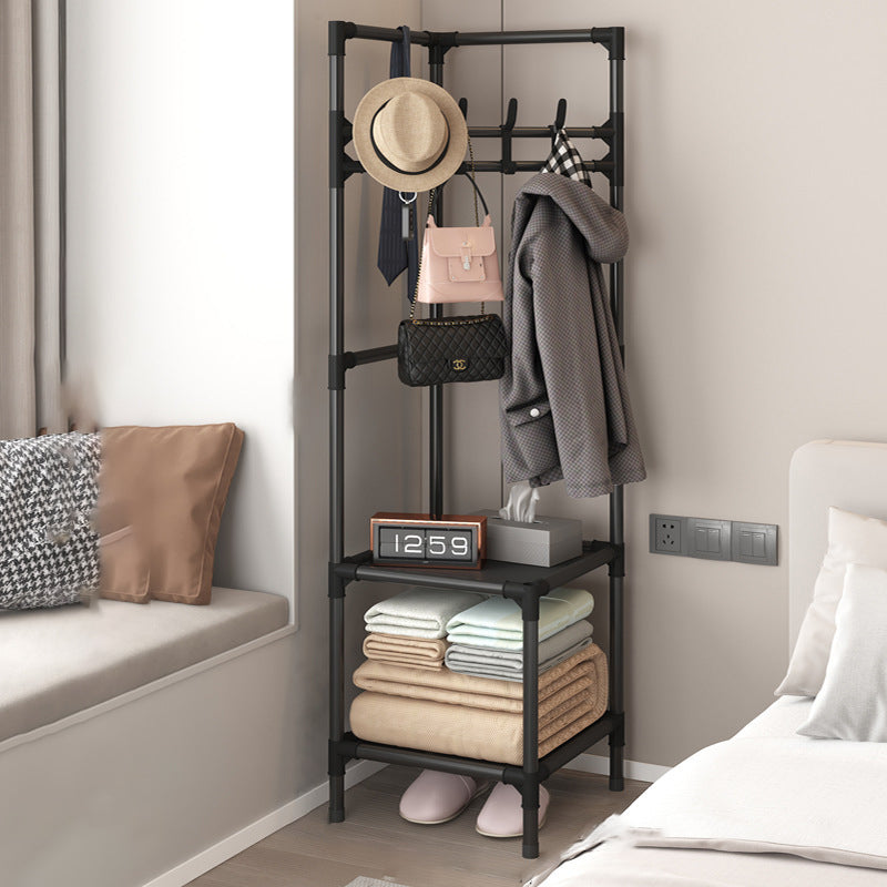 Modern Minimalist Rectangular Steel Corner Shelf Unit Hall Tree 2/3 Tier For Bedroom &amp; Entryways