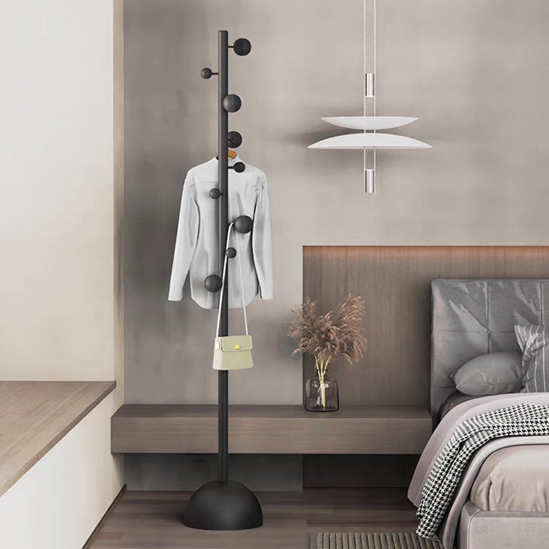 Moderner minimalistischer zylindrischer Kugel-Kohlenstoffstahl-Kunststoff-Marmor-Garderobenständer für Schlafzimmer &amp; Eingangsbereiche 