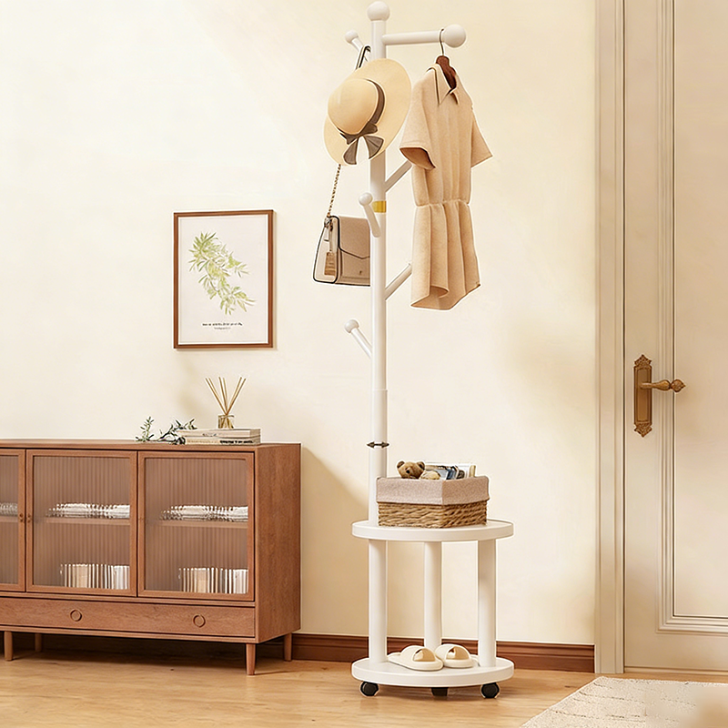 Moderner minimalistischer zylindrischer Baumzweig aus Kiefernholz, mitteldichte Faserplatte, beweglicher Flurbaum, 2-stufig für Schlafzimmer &amp; Eingangsbereiche 