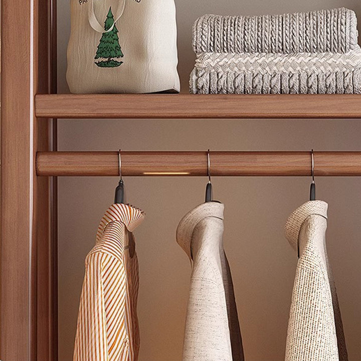 Modern Minimalist Rectangular Trapezoidal Pine Wood Rubberwood Solid Multi-layer Board Hall Tree 1/2 Drawer For Bedroom &amp; Entryways