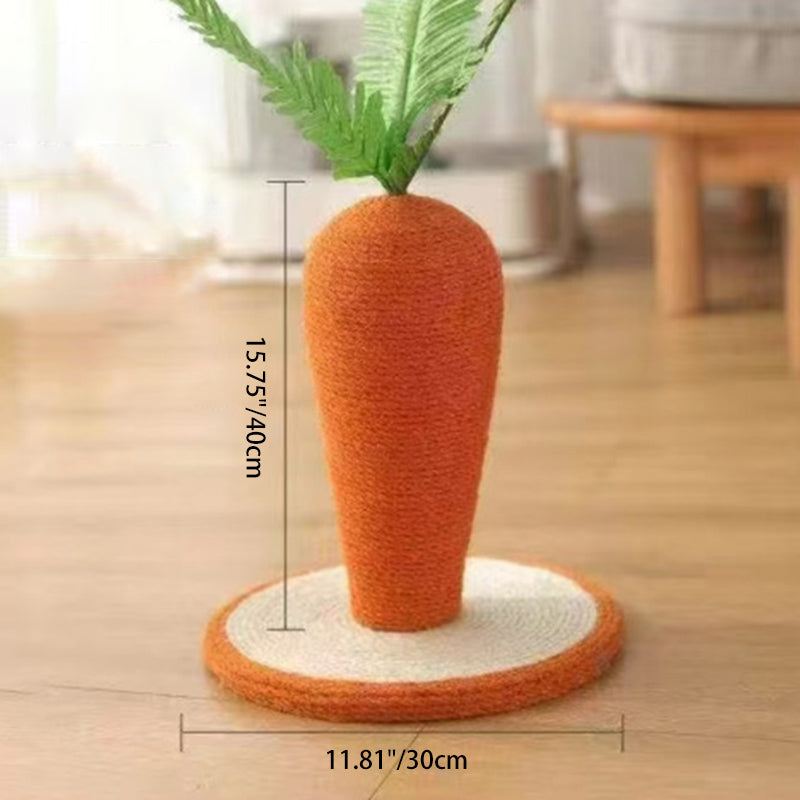 Arbre à chat cylindrique contemporain en corde de sisal, en forme de carotte, créatif, pour chambre à coucher 