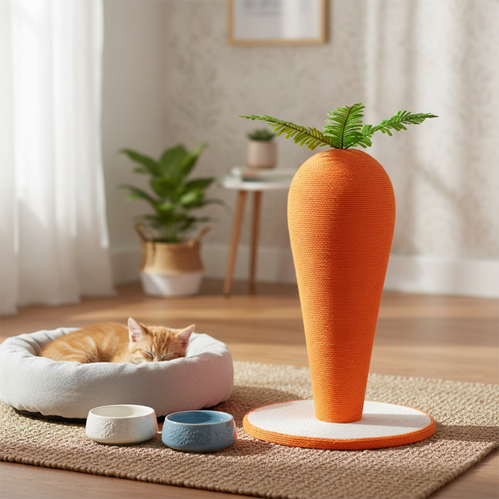 Zeitgenössischer kreativer zylindrischer sisalförmiger Karottenförmiger Kratzbaum für das Schlafzimmer 