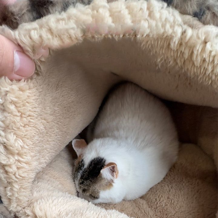 Cama contemporánea y creativa redonda para mascotas, de forro polar ártico, felpa sherpa de pelo largo, algodón PP y colores variados, cálida para gatos y perros, ideal para dormitorio 