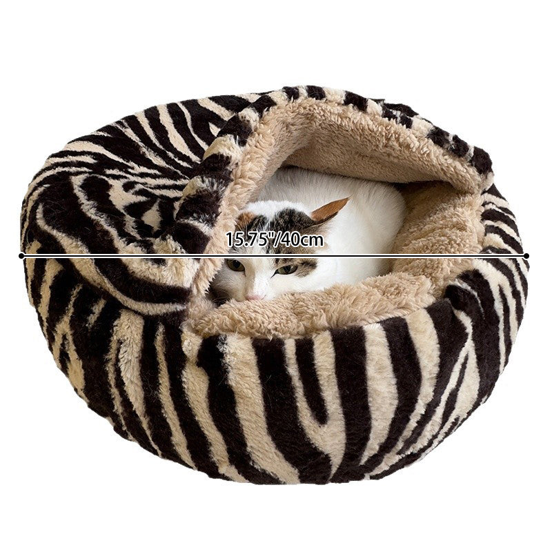Cama contemporánea y creativa redonda para mascotas, de forro polar ártico, felpa sherpa de pelo largo, algodón PP y colores variados, cálida para gatos y perros, ideal para dormitorio 