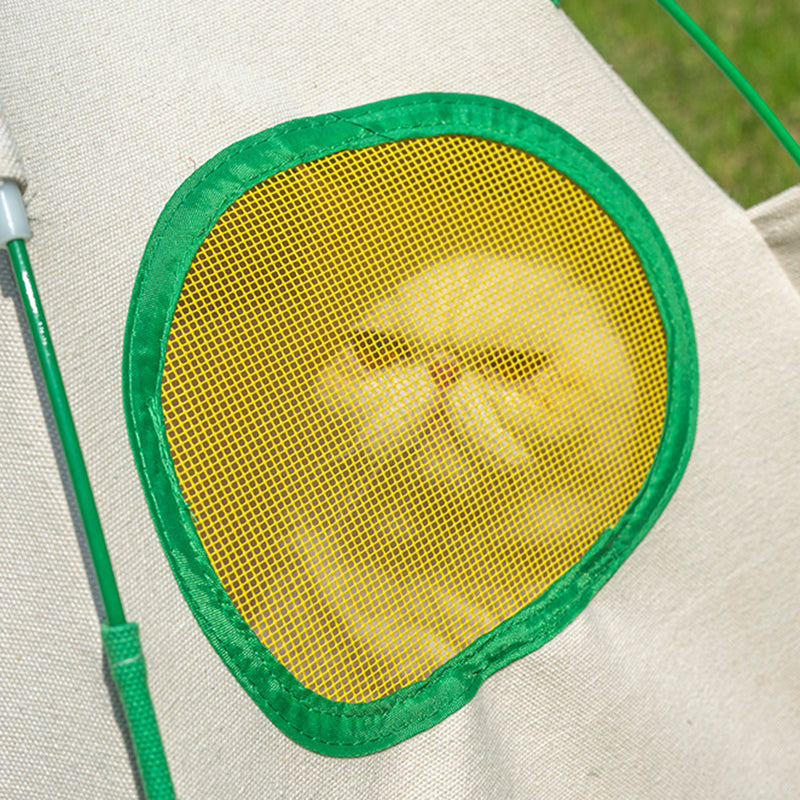 Contemporary Creative Cylindrical Canvas Plush Fabric Hemp Rope Fiberglass Pole Pet Tent Cat Bed For Bedroom