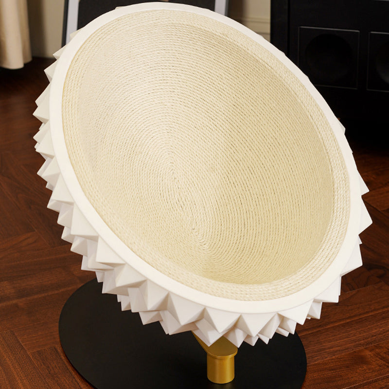 Lit pour animal de compagnie en métal, silicone et corde de chanvre, contemporain, créatif, ovale, en forme de durian, pour chambre à coucher 