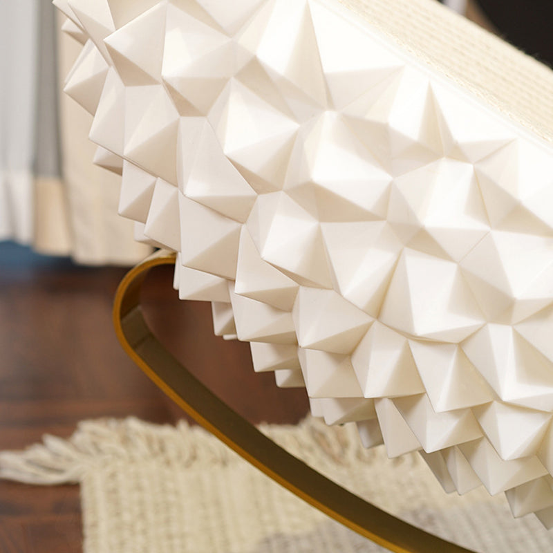 Lit pour animal de compagnie en métal, silicone et corde de chanvre, contemporain, créatif, ovale, en forme de durian, pour chambre à coucher 