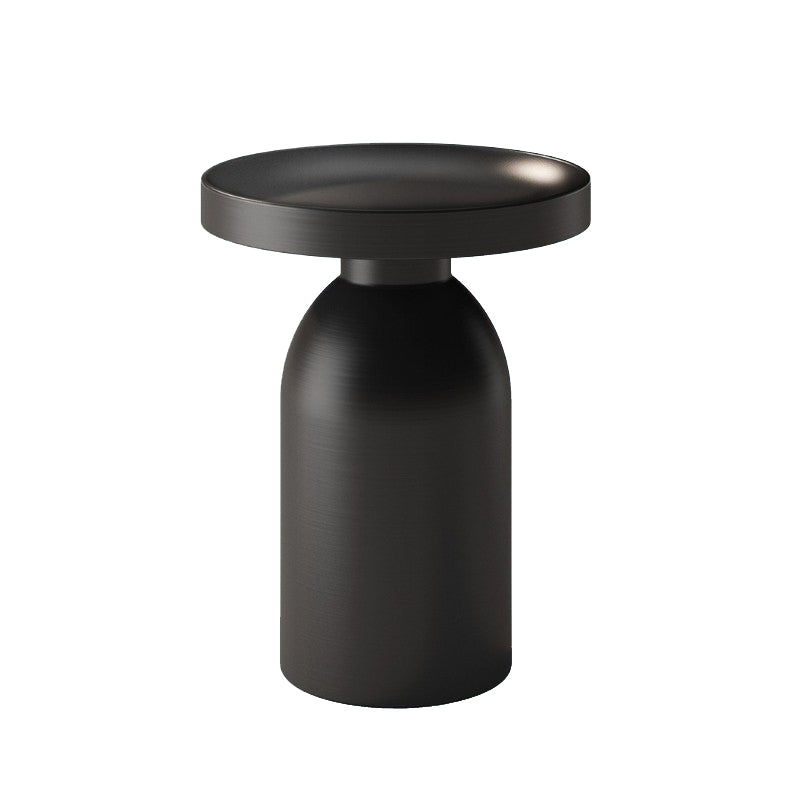 Contemporary Nordic Round Cylindrical Carbon Steel Side Table 1 Tier For Living Room
