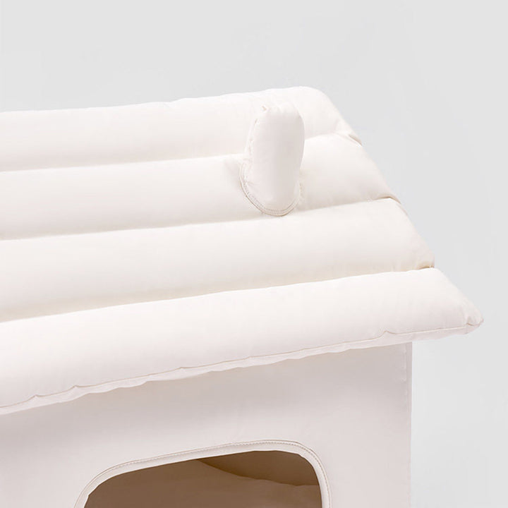Modern Minimalist House Shaped Plastic Polyester Cotton PP Cotton Pet Waterproof Dog Bed Cat Bed For Bedroom