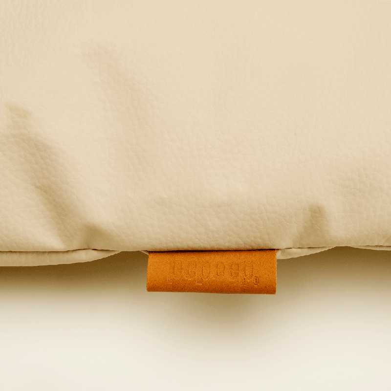 Lit pour chien et chat en cuir effet griffe de chat, bois massif ovale minimaliste moderne et velours, pour chambre à coucher 
