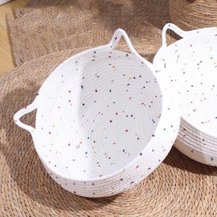 Zeitgenössisches kreatives zylindrisches Katzenohr-Design Baumwollseil Stoff Bambus Katzenbett Spielzeugball für das Schlafzimmer 