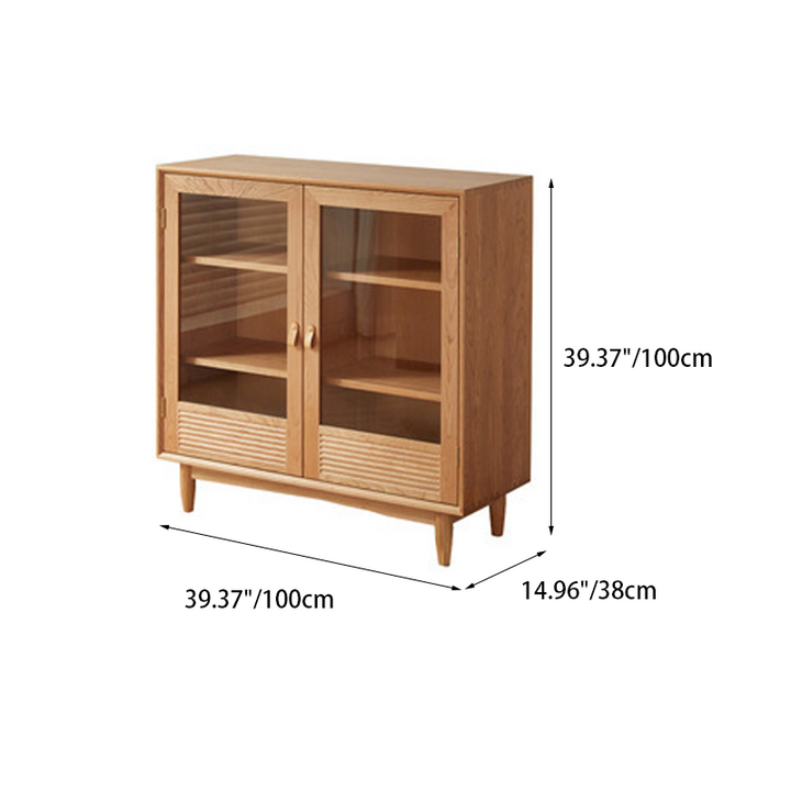 Moderne nordische rechteckige Aufbewahrungsschrank aus massivem Kiefernholz, Sperrholz, Natur-Rattan und gehärtetem Glas mit 6 Schubladen für das Wohnzimmer 