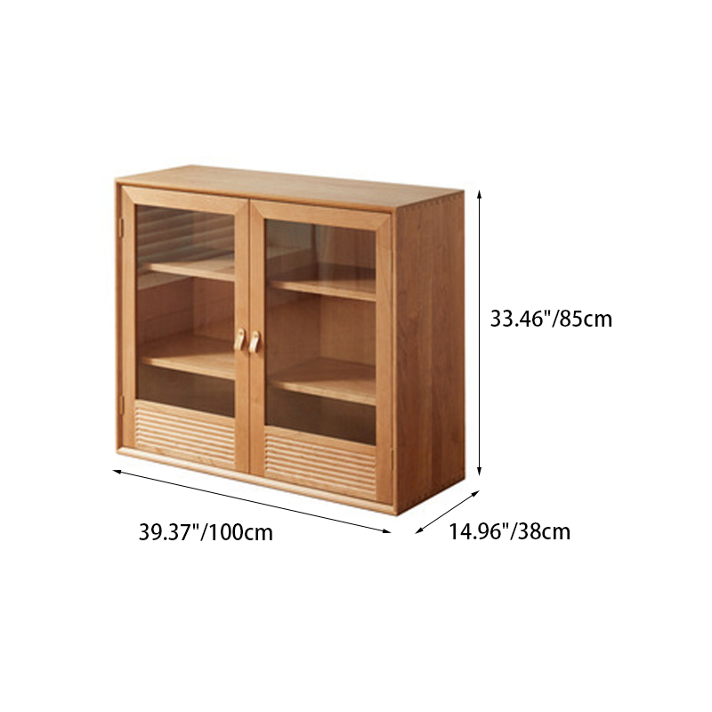 Moderne nordische rechteckige Aufbewahrungsschrank aus massivem Kiefernholz, Sperrholz, Natur-Rattan und gehärtetem Glas mit 6 Schubladen für das Wohnzimmer 