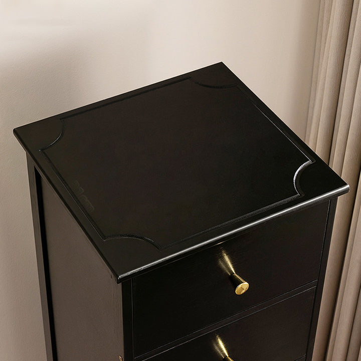 Contemporary Nordic Rectangular Bamboo Composite Board Storage Cabinet 6-Drawer For Living Room