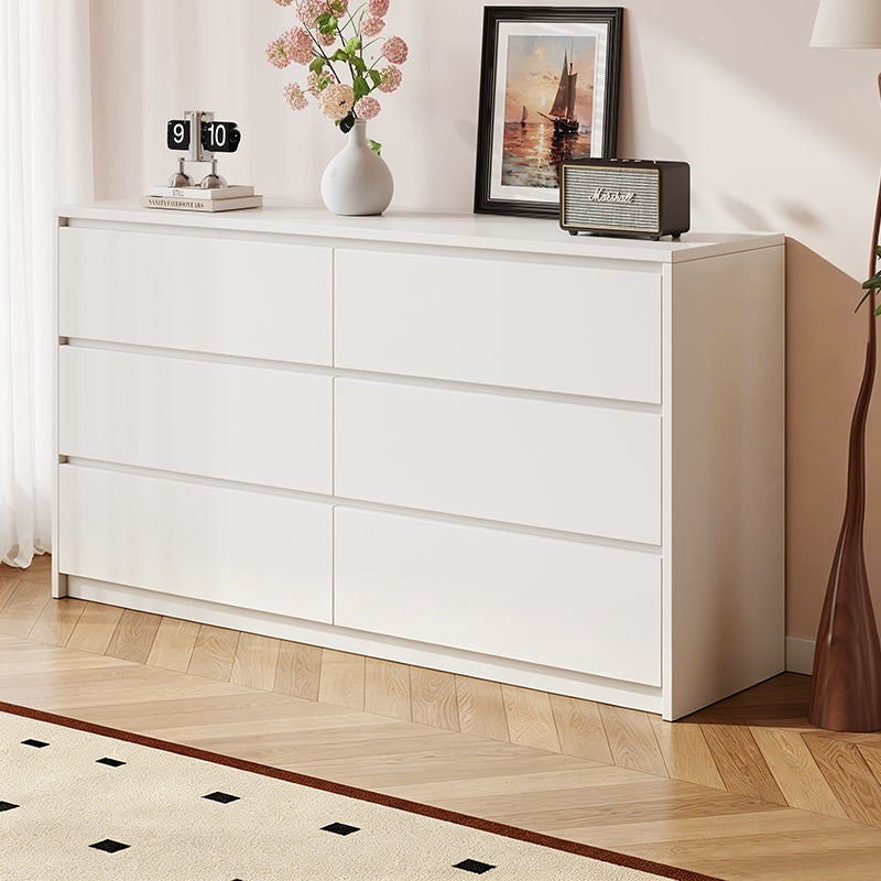 Contemporary Nordic Rectangular Particle Board Storage Cabinet 4/6 Drawer For Living Room