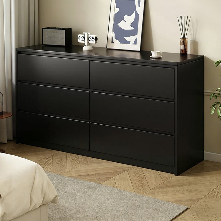 Contemporary Nordic Rectangular Particle Board Storage Cabinet 4/6 Drawer For Living Room