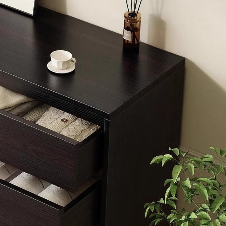 Contemporary Nordic Rectangular Particle Board Storage Cabinet 4/6 Drawer For Living Room