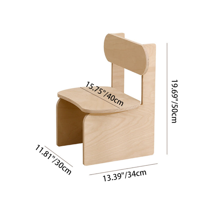 Modernes skandinavisches rechteckiges Kinder-Schreibtisch- und Stuhl-Set aus Sperrholz, 2-stufig, fürs Schlafzimmer 