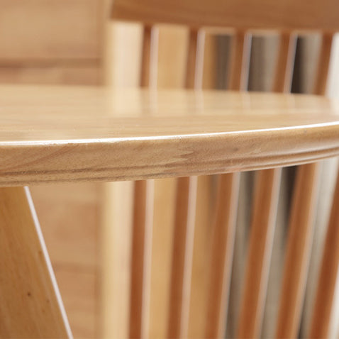 Moderner minimalistischer runder Esstisch aus Massivholz für 4-6 Sitzplätze im Esszimmer 