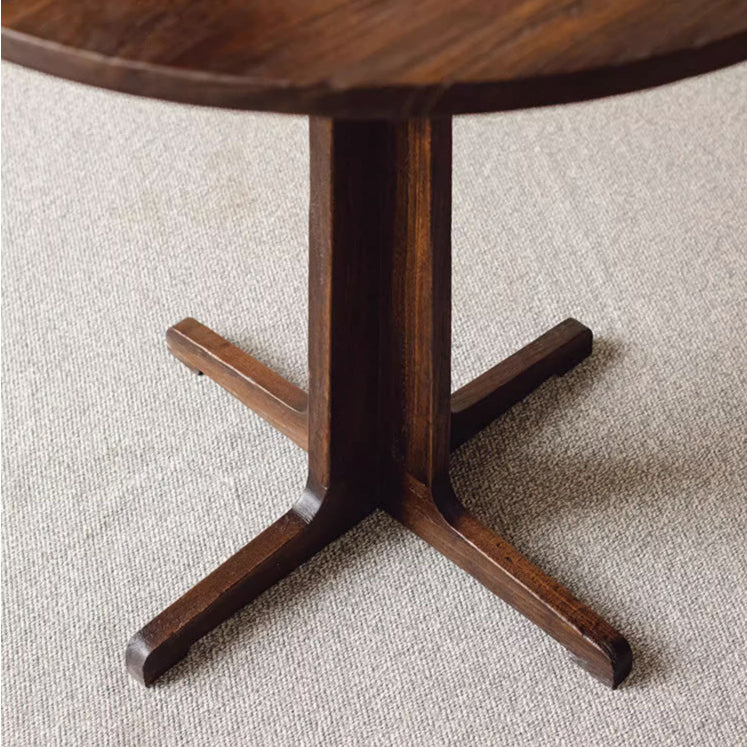 Moderner Mid-Century Couchtisch aus Massivholz mit gekreuztem Fuß für das Wohnzimmer 