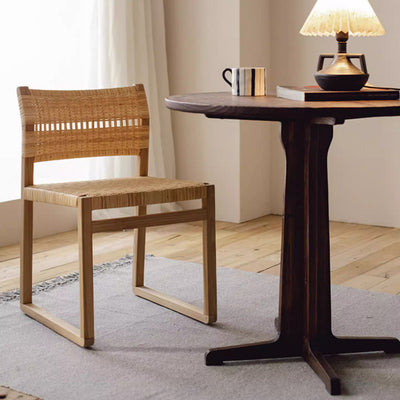 Moderner Mid-Century Couchtisch aus Massivholz mit gekreuztem Fuß für das Wohnzimmer 