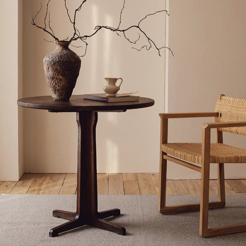 Moderner Mid-Century Couchtisch aus Massivholz mit gekreuztem Fuß für das Wohnzimmer 