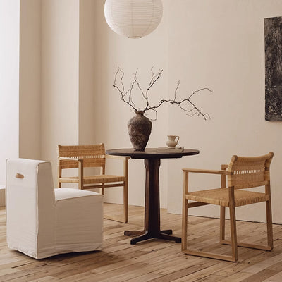 Moderner Mid-Century Couchtisch aus Massivholz mit gekreuztem Fuß für das Wohnzimmer 
