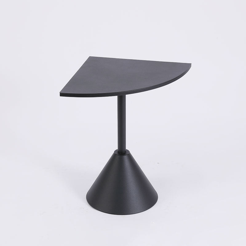 Modern Minimalist Carbon Steel Triangular & Fan-Shaped End Table For Living Room