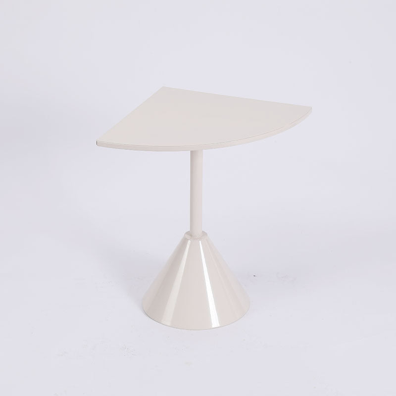 Modern Minimalist Carbon Steel Triangular & Fan-Shaped End Table For Living Room