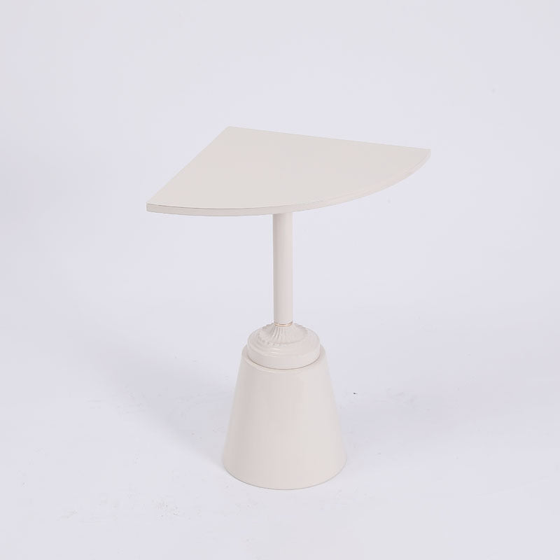 Modern Minimalist Carbon Steel Triangular & Fan-Shaped End Table For Living Room