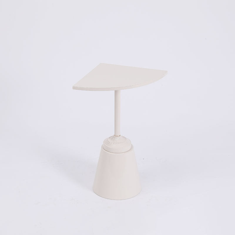 Modern Minimalist Carbon Steel Triangular & Fan-Shaped End Table For Living Room