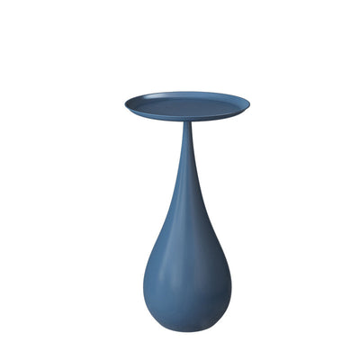 Moderner luxuriöser runder Beistelltisch aus Kohlenstoffstahl mit Wassertropfenfuß, eleganter Beistelltisch für das Wohnzimmer 