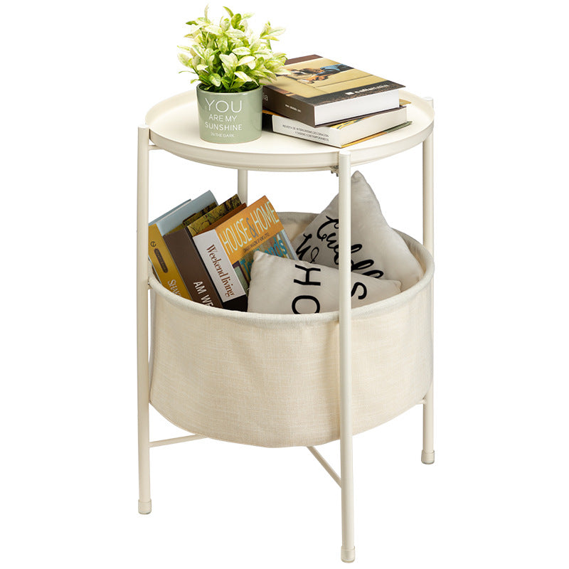 Modern Minimalist Iron Round Coffee Table 1-Storage For Living Room