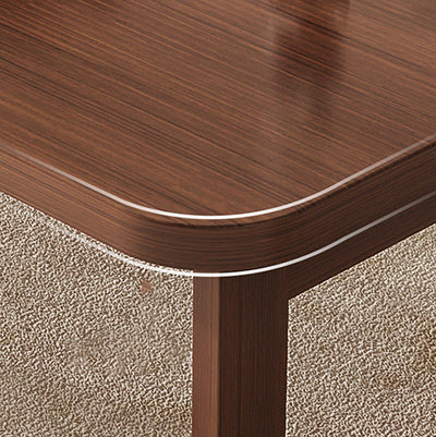 Traditional Chinese Bamboo Rounded Rectangle Coffee Table Foldable For Living Room